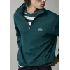 Mavi 0S10613-90366 Mavi Patch Nakışlı Yarı Fermuarlı Yeşil Sweatshirt