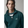 Mavi 0S10613-90366 Mavi Patch Nakışlı Yarı Fermuarlı Yeşil Sweatshirt