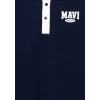 Mavi 6S10185-84371 Mavi Logo Baskılı Lacivert Polo Sweatshirt