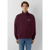 Mavi 0S10208-70434 Mavi Logo Baskılı Yarı Fermuarlı Bordo Sweatshirt
