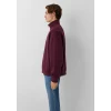 Mavi 0S10208-70434 Mavi Logo Baskılı Yarı Fermuarlı Bordo Sweatshirt
