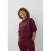 Mavi 6S10143-70394 Mavi Logo Baskılı Kapüşonlu Bordo Sweatshirt