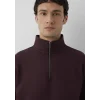 Mavi 0S20027-70223 Yarı Fermuarlı Bordo Sweatshirt
