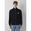 Mavi 0S10655-900 Mavi Logo Baskılı Fermuarlı Siyah Sweatshirt