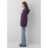 Mavi 1600361-70635 Mavi Logo Baskılı Kapüşonlu Mor Sweatshirt