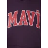 Mavi 1600361-70635 Mavi Logo Baskılı Kapüşonlu Mor Sweatshirt