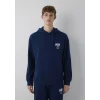 Mavi 0S10656-89353 Mavi Logo Baskılı Kapüşonlu Lacivert Sweatshirt