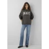 Mavi 1600361-71598 Mavi Logo Baskılı Kapüşonlu Haki Sweatshirt