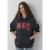 Mavi 1600361-70499 Mavi Logo Baskılı Kapüşonlu Antrasit Sweatshirt