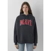 Mavi 1600361-70499 Mavi Logo Baskılı Kapüşonlu Antrasit Sweatshirt