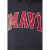Mavi 1600361-70499 Mavi Logo Baskılı Kapüşonlu Antrasit Sweatshirt