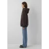 Mavi 1600361-70240 Mavi Logo Baskılı Kapüşonlu Kahverengi Sweatshirt