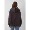 Mavi 1600361-70240 Mavi Logo Baskılı Kapüşonlu Kahverengi Sweatshirt