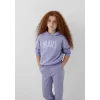 Mavi 7S10147-70557 Mavi Logo Baskılı Kapüşonlu Mor Sweatshirt
