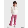 LCW Kids Ekru Dik Yaka Kız Çocuk Soft Touch Taytlı Takım