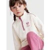 LCW Kids Ekru Dik Yaka Kız Çocuk Soft Touch Taytlı Takım
