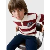 LCW Kids Bordo Çizgili Erkek Çocuk Takım