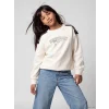 LCW Kids Ekru Fiyonklu Baskılı Kız Çocuk Sweatshirt