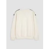 LCW Kids Ekru Fiyonklu Baskılı Kız Çocuk Sweatshirt