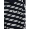 LCW Kids Lacivert Polo Yaka Çizgili Erkek Çocuk Sweatshirt