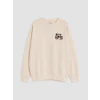 LCW Kids Bej Baskılı Erkek Çocuk Kalın Sweatshirt
