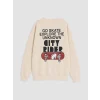 LCW Kids Bej Baskılı Erkek Çocuk Kalın Sweatshirt