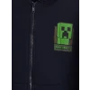 LCW Kids Lacivert Kapüşonlu Minecraft Erkek Çocuk Fermuarlı Sweatshirt