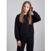 LCW Kids Siyah Bisiklet Yaka Kız Çocuk Eşofman Takım