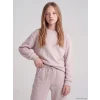 LCW Kids Lila Bisiklet Yaka Kız Çocuk Eşofman Takım