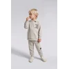 Defacto F9437A5GR470 Gri Baskılı Uzun Kollu Sweatshirt Üst Lastikli Paça Eşofman Altı 2li Takım Erkek Bebek