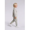Defacto F9437A5GR470 Gri Baskılı Uzun Kollu Sweatshirt Üst Lastikli Paça Eşofman Altı 2li Takım Erkek Bebek