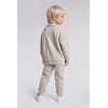 Defacto F9437A5GR470 Gri Baskılı Uzun Kollu Sweatshirt Üst Lastikli Paça Eşofman Altı 2li Takım Erkek Bebek