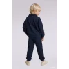 Defacto F9437A5NV71 Lacivert Baskılı Uzun Kollu Sweatshirt Üst Lastikli Paça Eşofman Altı 2li Takım Erkek Bebek