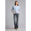Defacto C0058AXBE755 Mavi Ultra Yumuşak Relax Fıt Bisiklet Yaka Kazak