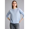 Defacto C0058AXBE755 Mavi Ultra Yumuşak Relax Fıt Bisiklet Yaka Kazak