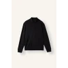 Defacto F2821AXBK81 Siyah Regular Fıt Dik Yaka Yarım Fermuarlı Sweatshirt