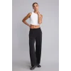 Defacto H8521AXBK81 Siyah Wide Leg Geniş Paça Beli Bağcıklı Standart Boy Modal Sporcu Eşofman Altı