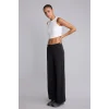 Defacto H8521AXBK81 Siyah Wide Leg Geniş Paça Beli Bağcıklı Standart Boy Modal Sporcu Eşofman Altı