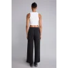 Defacto H8521AXBK81 Siyah Wide Leg Geniş Paça Beli Bağcıklı Standart Boy Modal Sporcu Eşofman Altı