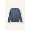 Defacto X8282AZIN87 İndigo Boxy Fıt Bisiklet Yaka Baskılı Sweatshirt