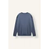 Defacto X8282AZIN87 İndigo Boxy Fıt Bisiklet Yaka Baskılı Sweatshirt