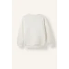 Defacto I3081A8BG759 Bej Overshirt Fit Bisiklet Yaka Baskılı Sweatshirt Erkek Çocuk