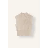 Defacto I5524AXBG648 Bej Regular Fit Dik Yaka Kolsuz Ribana Yelek