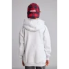 Defacto I3083A8GR400 Gri Overshirt Fit Kapüşonlu İçi Yumuşak Tüylü Baskılı Sweatshirt Erkek Çocuk