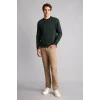 Defacto H5180AXGN852 Yeşil Regular Fıt Bisiklet Yaka Basic Sweatshırt