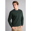 Defacto H5180AXGN852 Yeşil Regular Fıt Bisiklet Yaka Basic Sweatshırt
