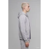 Defacto H4980AXGR369 Gri Boxy Fit Fermuarlı Kapüşonlu Basic Sweatshirt Hırka
