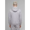 Defacto H4980AXGR369 Gri Boxy Fit Fermuarlı Kapüşonlu Basic Sweatshirt Hırka