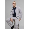 Defacto H4980AXGR369 Gri Boxy Fit Fermuarlı Kapüşonlu Basic Sweatshirt Hırka