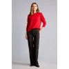 Defacto C0058AXRD295 Kırmızı Ultra Yumuşak Relax Fıt Bisiklet Yaka Kazak